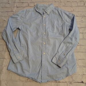 EUC Boys LG 10/12 Wonder Nation Long Sleeve Button Up Light Blue Dress Shirt